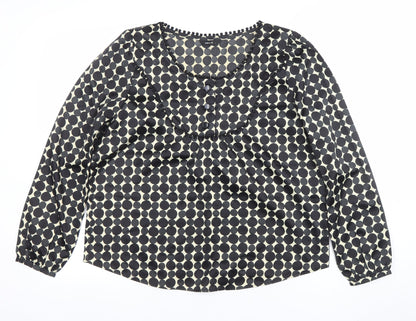 Womens UK Size L Comma Black Tunic Blouse