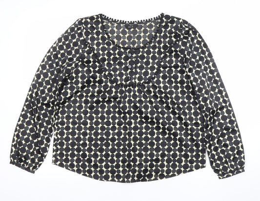 Womens UK Size L Comma Black Tunic Blouse