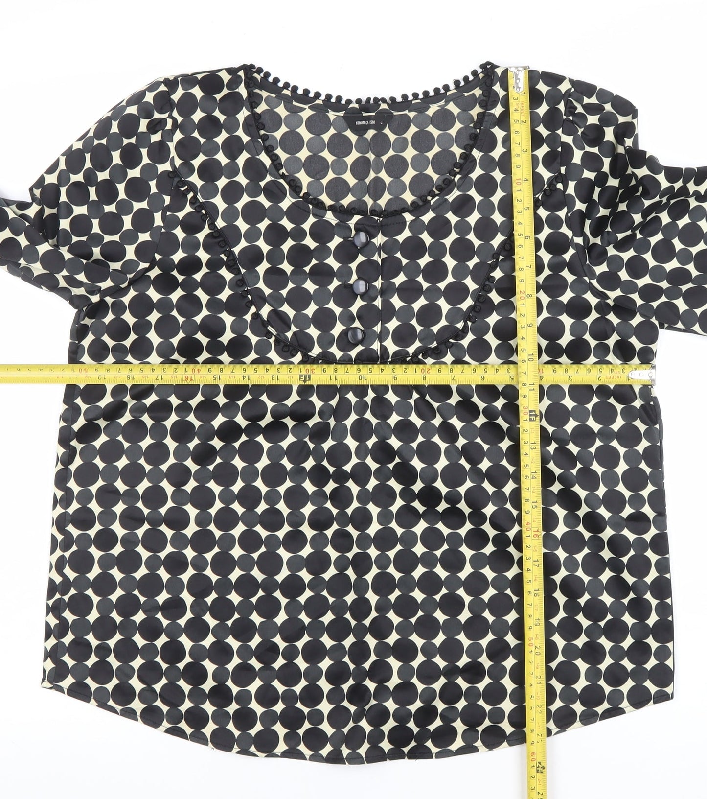 Womens UK Size L Comma Black Tunic Blouse