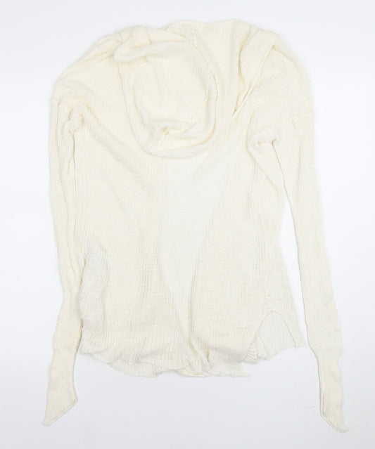 Womens UK Size XS Hollister Ivory Cardigan Jumper