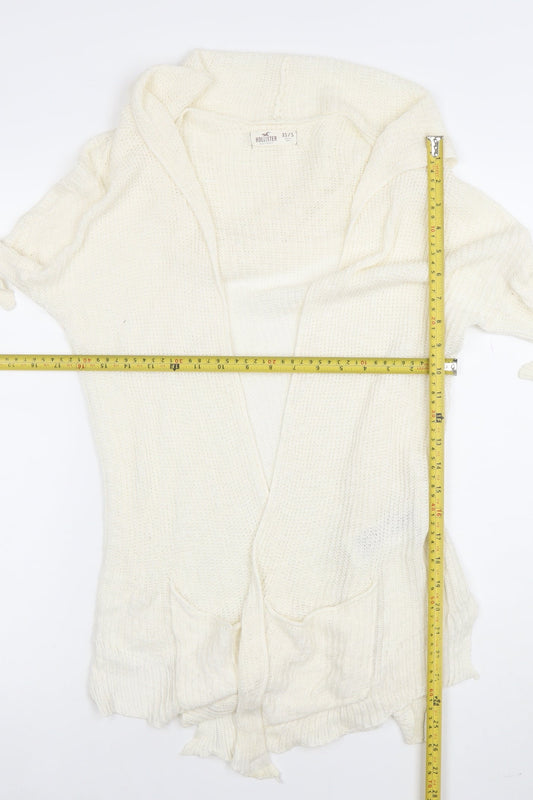 Womens UK Size XS Hollister Ivory Cardigan Jumper