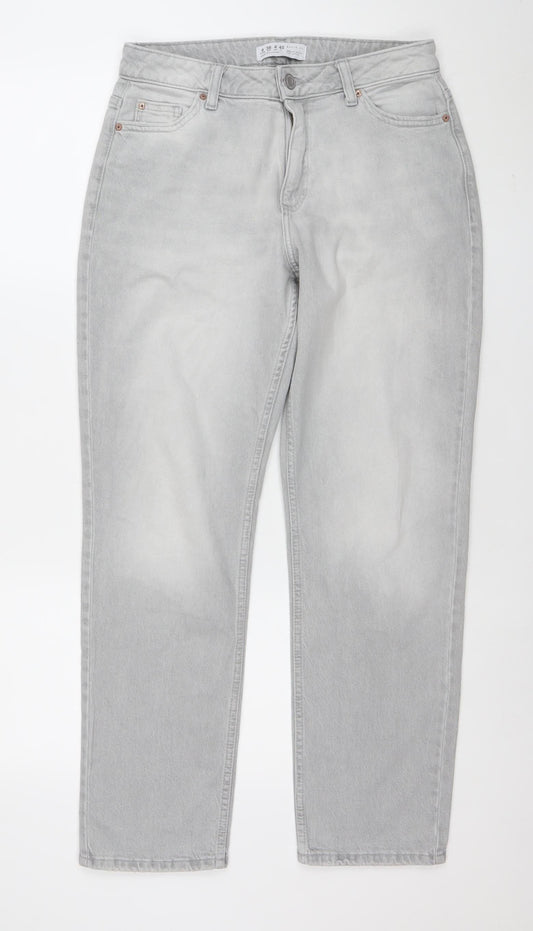 Womens UK Size 8 Primark Regular Fit Straight Grey Jeans