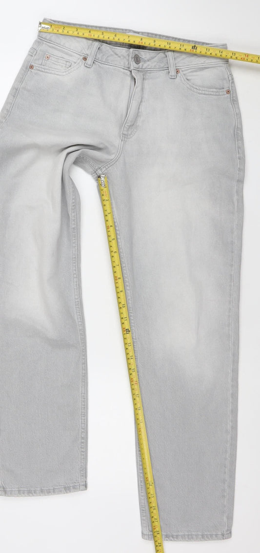 Womens UK Size 8 Primark Regular Fit Straight Grey Jeans