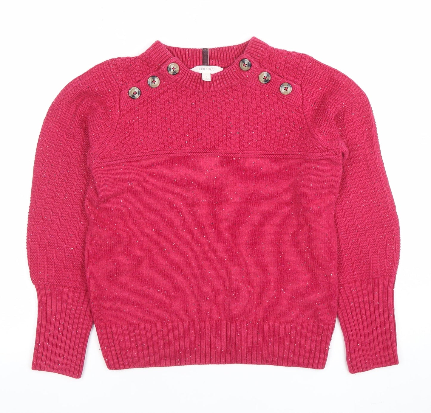 Womens UK Size 8 Marks and Spencer Pink Pullover Jumper