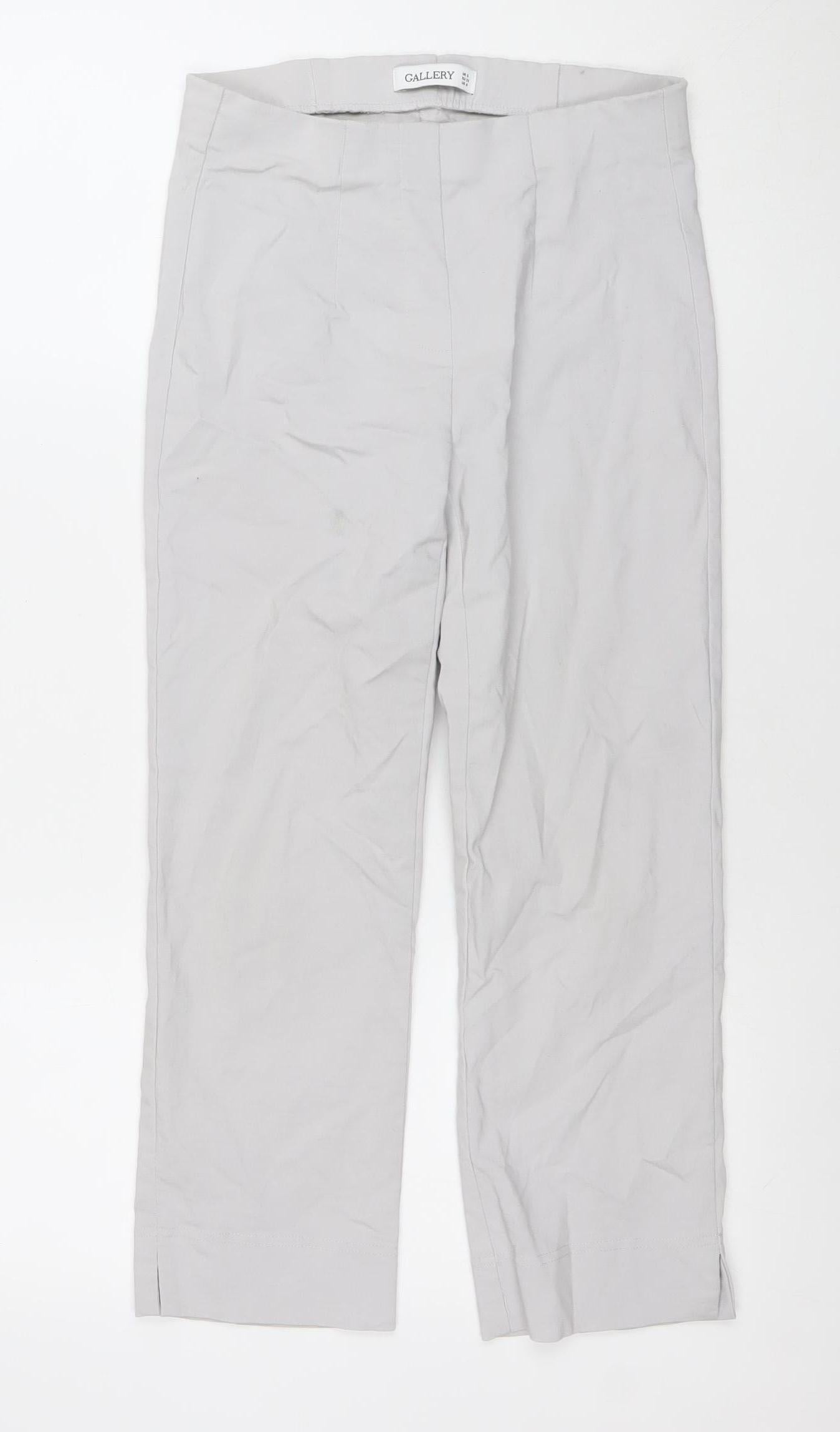 Womens UK Size 8 Gallery Regular Fit Business Casual Beige Trousers