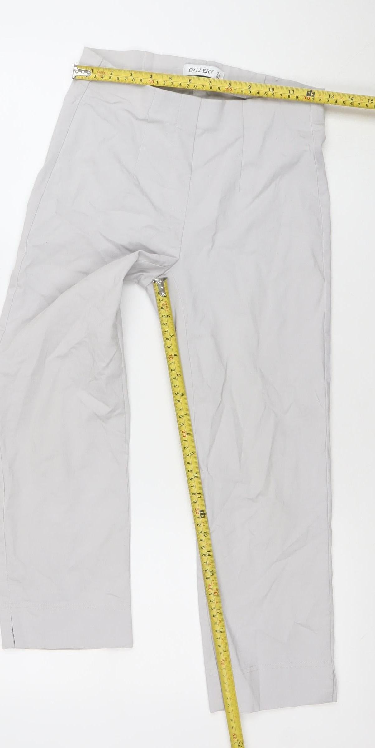 Womens UK Size 8 Gallery Regular Fit Business Casual Beige Trousers