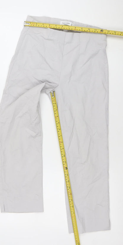 Womens UK Size 8 Gallery Regular Fit Business Casual Beige Trousers