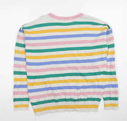 Womens UK Size 12 Crew Clothing Company Multicoloured Pullover Jumper