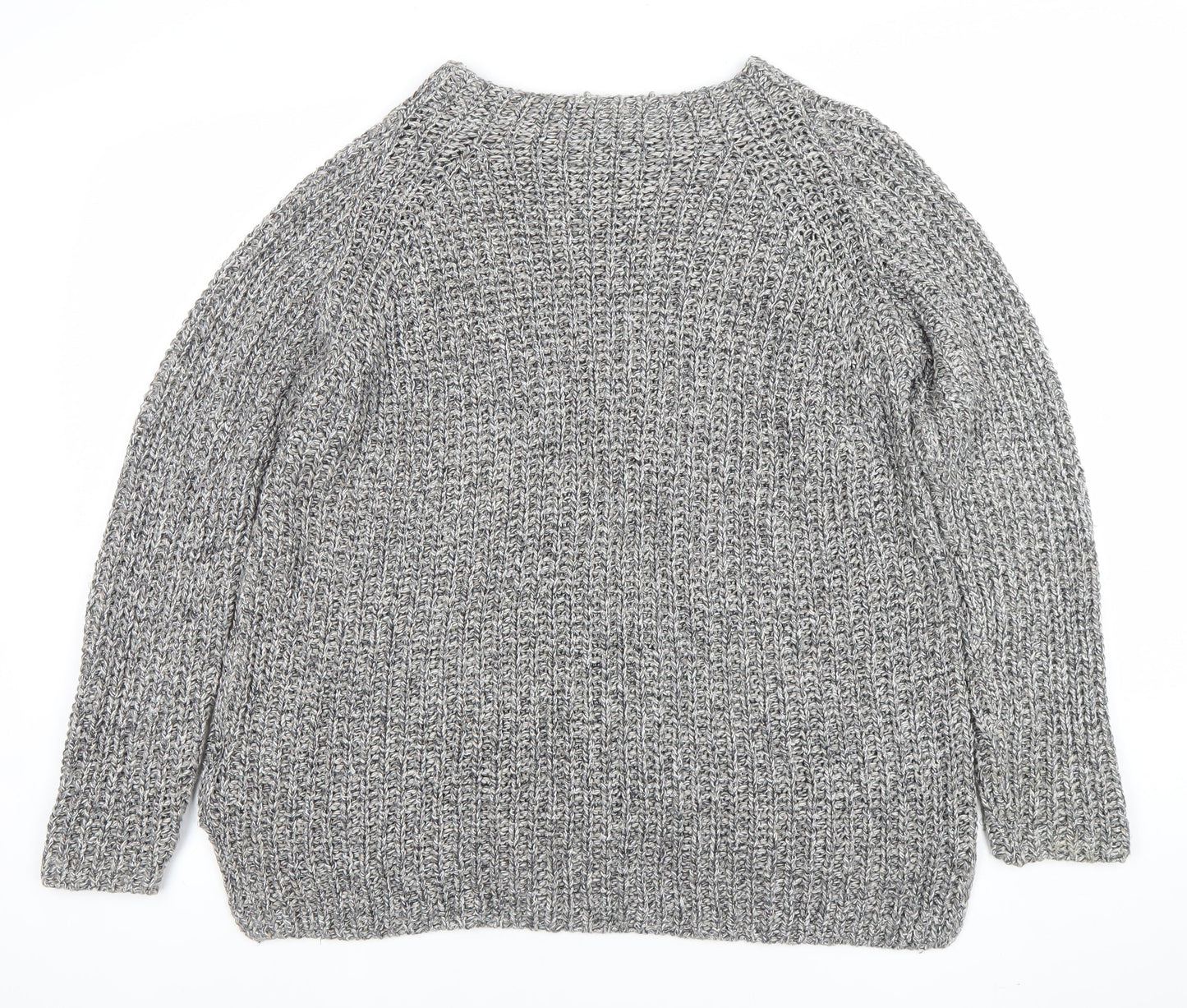 Womens UK Size 14 Oui Grey Pullover Jumper