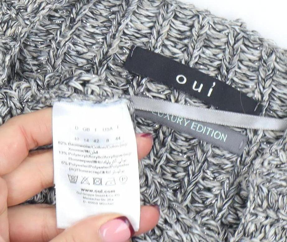 Womens UK Size 14 Oui Grey Pullover Jumper