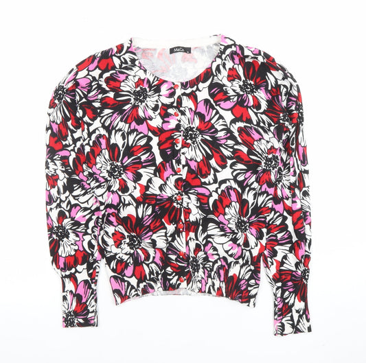 Womens UK Size 10 M&Co. Multicoloured Cardigan Jumper