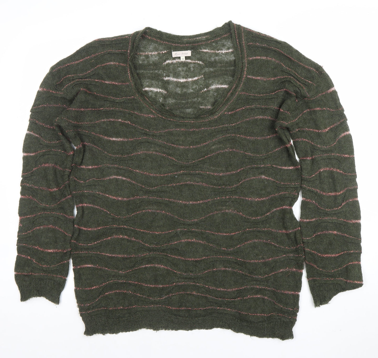 Womens UK Size 10 Piazza Sempione Green Pullover Jumper
