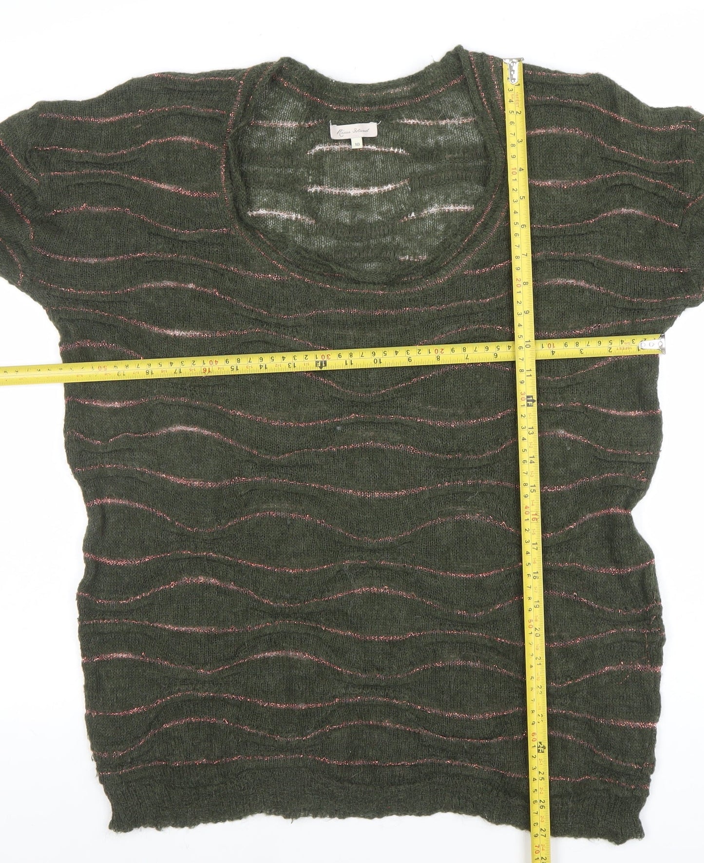 Womens UK Size 10 Piazza Sempione Green Pullover Jumper