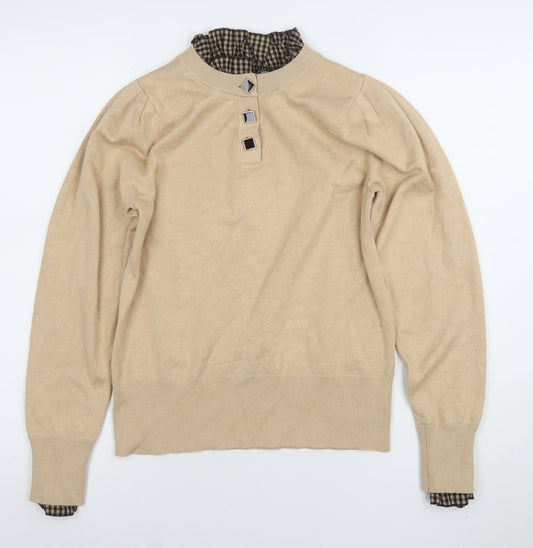 Womens UK Size 12 River Island Beige Pullover Jumper