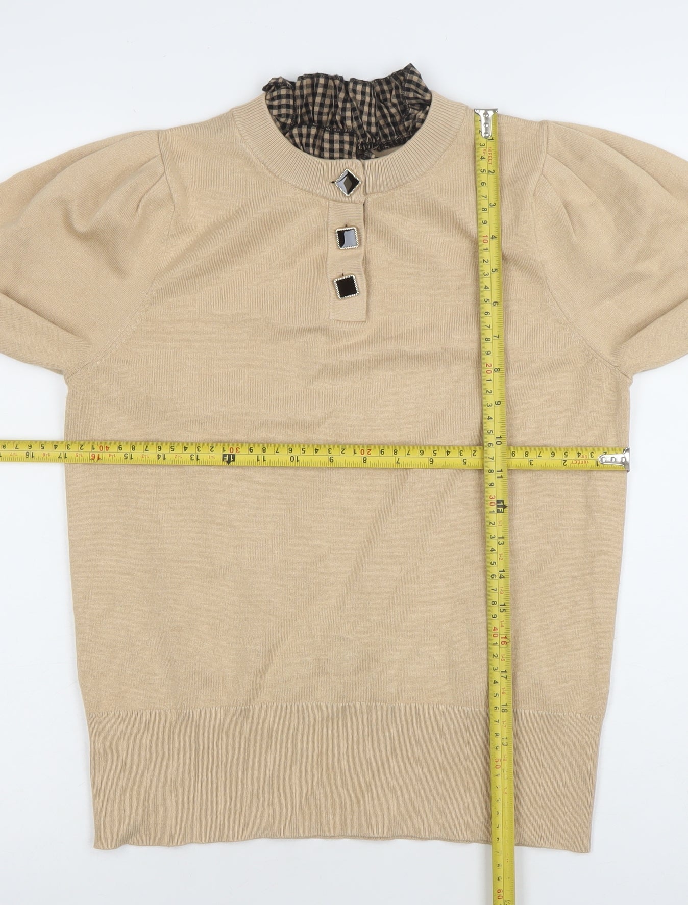 Womens UK Size 12 River Island Beige Pullover Jumper