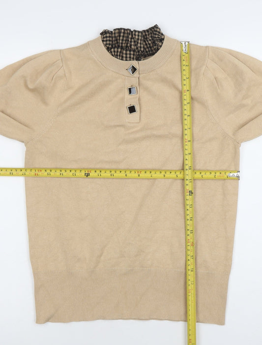 Womens UK Size 12 River Island Beige Pullover Jumper