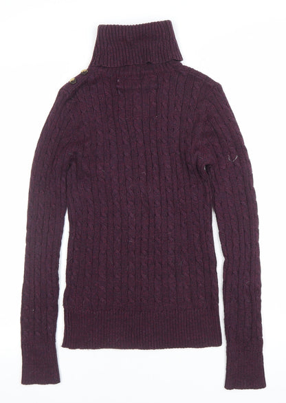 Womens UK Size S Superdry Purple Pullover Jumper