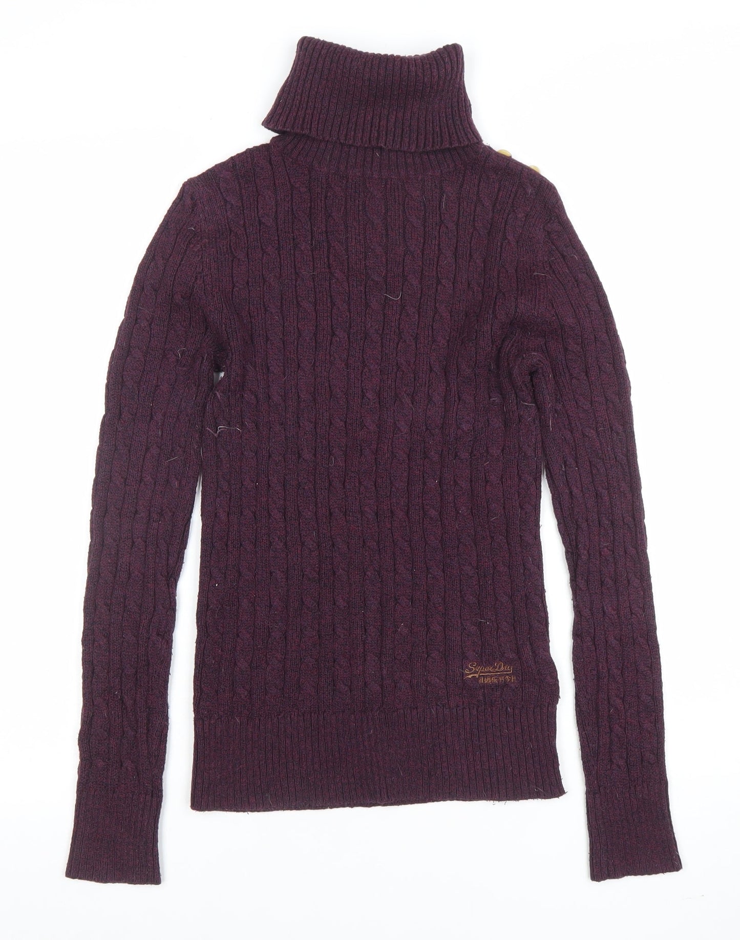 Womens UK Size S Superdry Purple Pullover Jumper