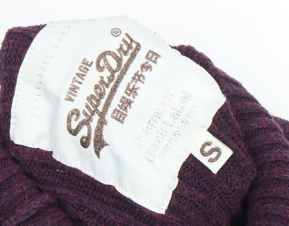 Womens UK Size S Superdry Purple Pullover Jumper
