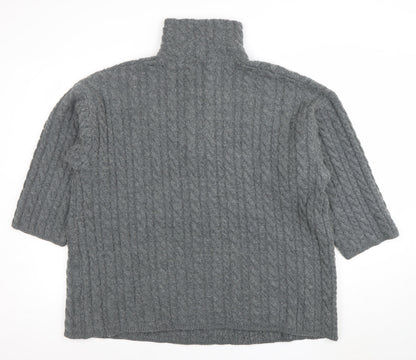 Womens UK Size S H&M Grey Full Zip Jumper
