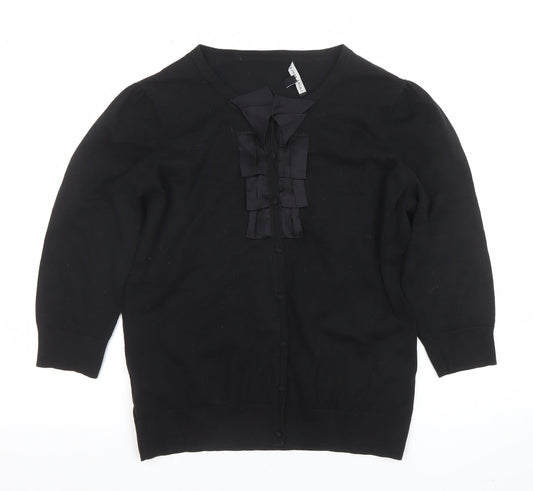 Womens UK Size 16 Laura Ashley Black Basic Blouse
