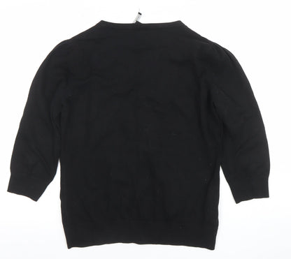 Womens UK Size 16 Laura Ashley Black Basic Blouse