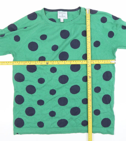 Womens UK Size 12 Antoni & Alison Green Pullover Jumper