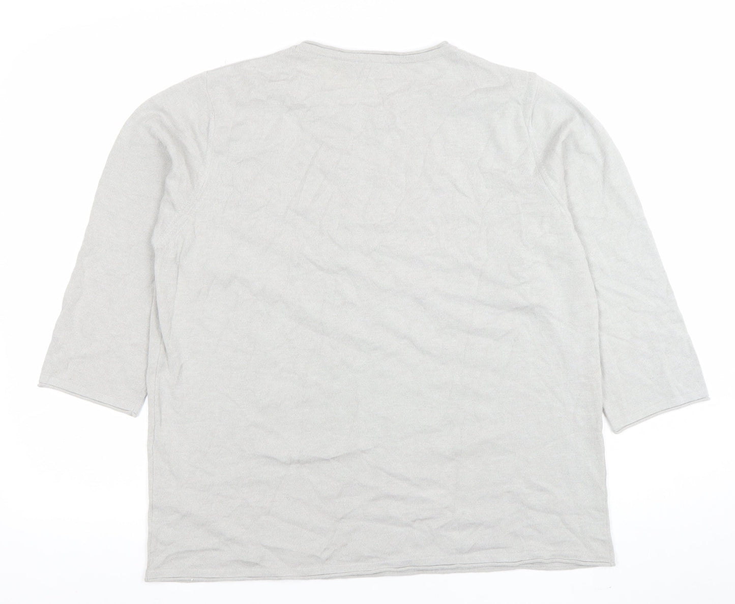 Womens UK Size 14 Rabe Grey Basic T-Shirt