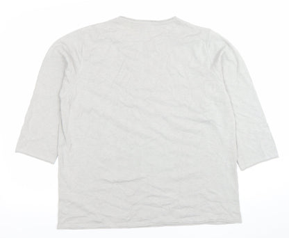 Womens UK Size 14 Rabe Grey Basic T-Shirt