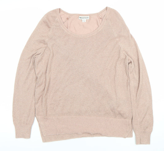 Womens UK Size S Whistles Beige Pullover Jumper