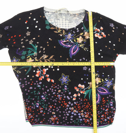 Womens UK Size 12 Oui Black Basic Blouse