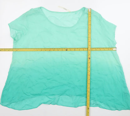 Womens UK Size S GUESS Green Basic Blouse