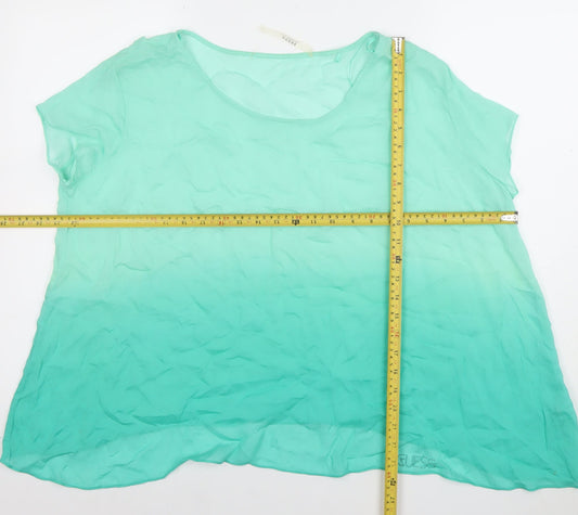 Womens UK Size S GUESS Green Basic Blouse