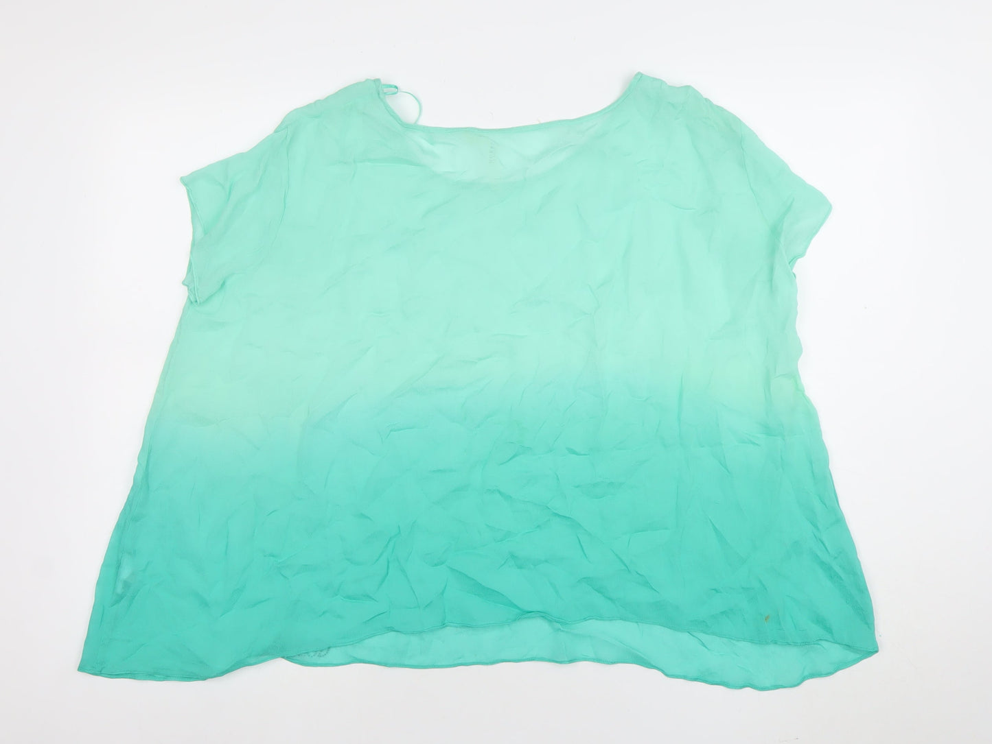 Womens UK Size S GUESS Green Basic Blouse