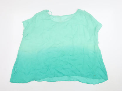 Womens UK Size S GUESS Green Basic Blouse