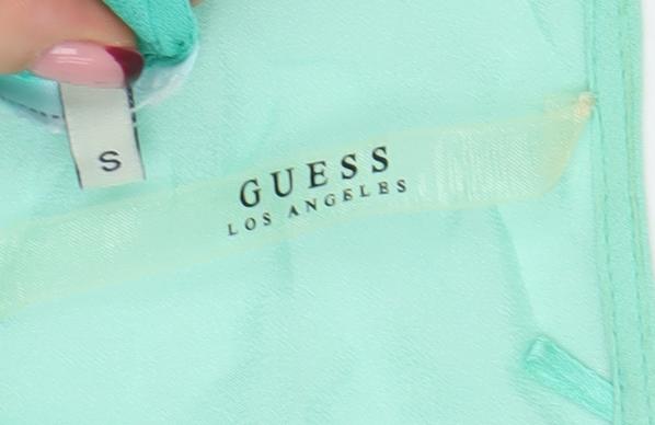 Womens UK Size S GUESS Green Basic Blouse