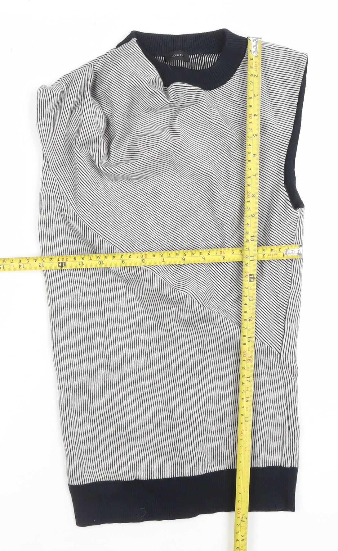 Womens UK Size S Joseph Black Basic Tank