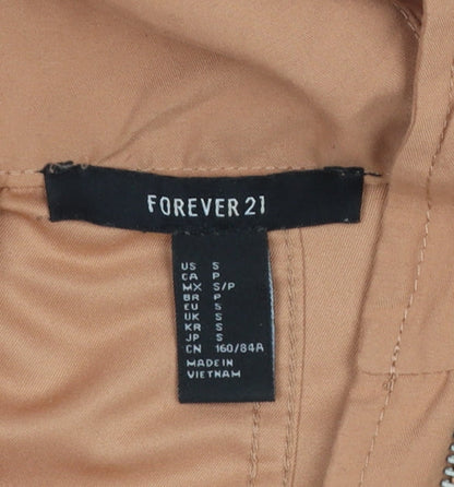Womens UK Size S FOREVER 21 Brown Anorak Coat