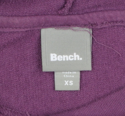 Womens UK Size XS Bench Purple Pullover Hoodie