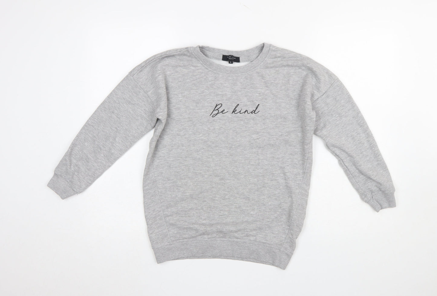 Womens UK Size 8 New Look Grey Pullover Sweatshirt