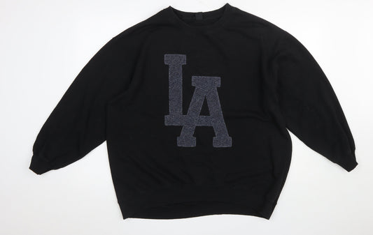 Womens UK Size 12 H&M Black Pullover Sweatshirt