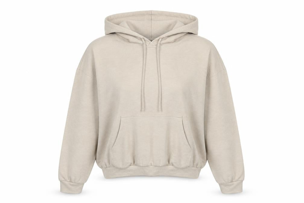 Womens UK Size 8 Prévu Beige Pullover Hoodie