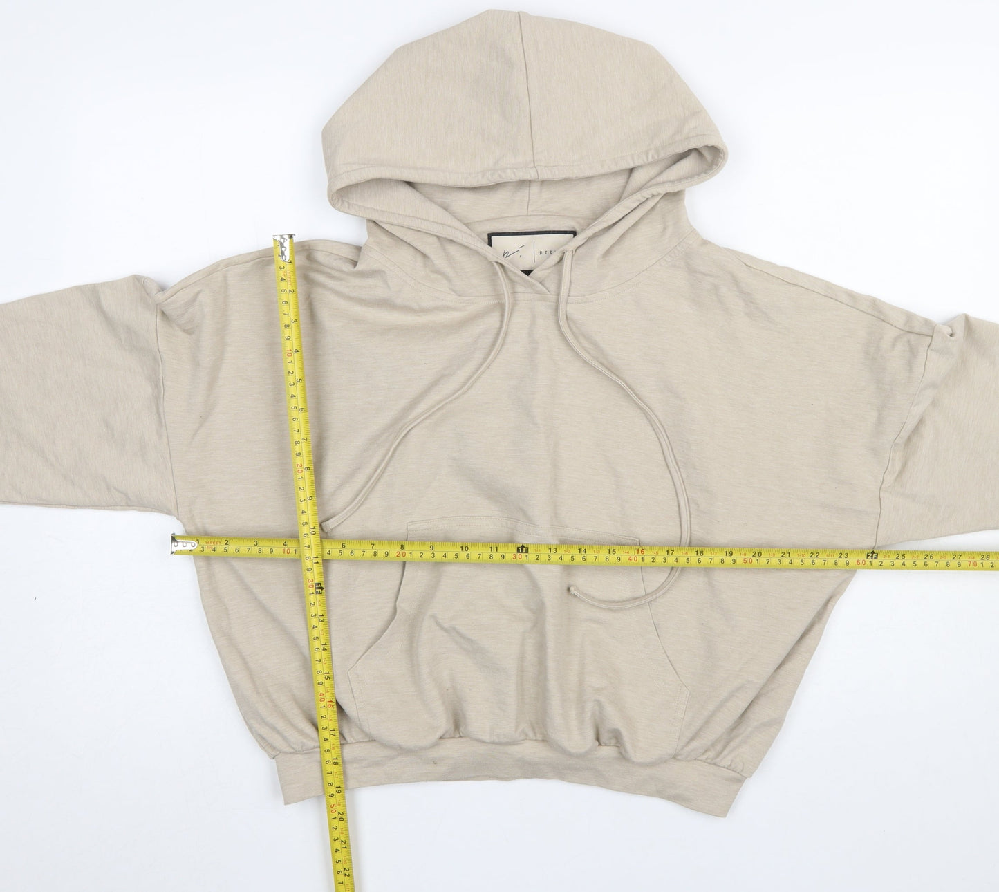 Womens UK Size 8 Prévu Beige Pullover Hoodie