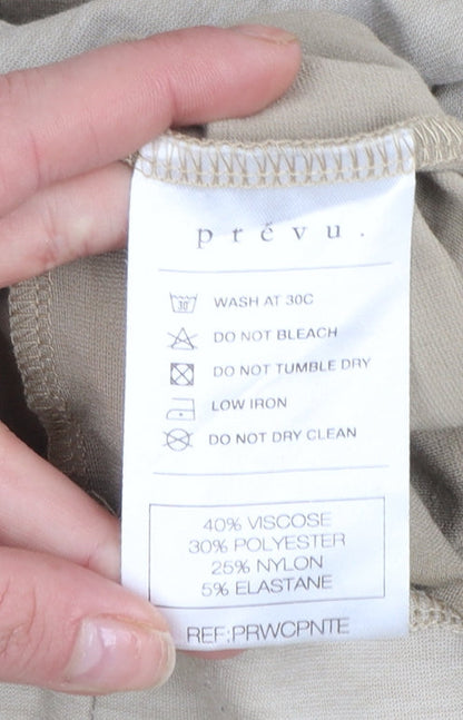 Womens UK Size 8 Prévu Beige Pullover Hoodie