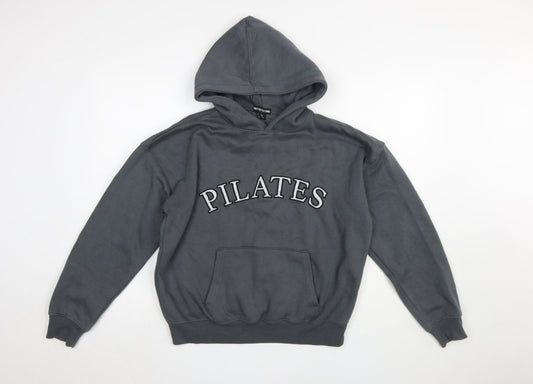 Womens UK Size XS PRETTYLITTLETHING Grey Pullover Hoodie