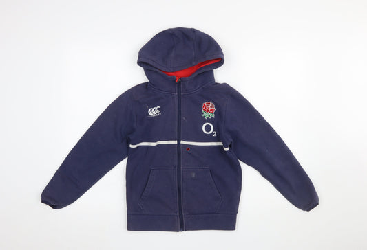 Boys UK Size 10 Years Canterbury Blue Full Zip Hoodie