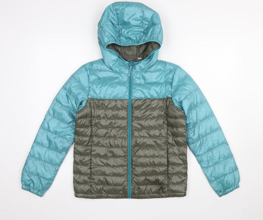 Boys UK Size 11-12 Years Uniqlo Multicoloured Puffer Jacket
