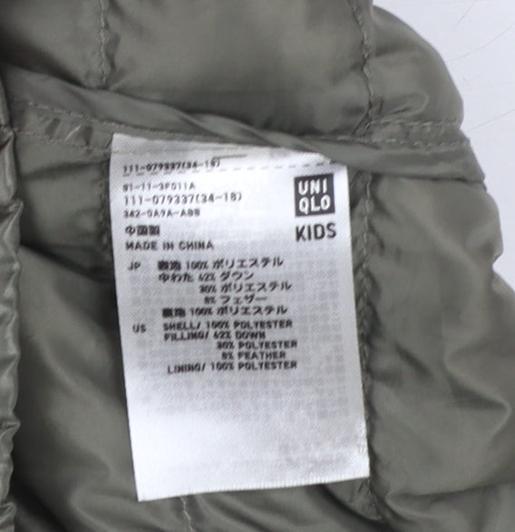 Boys UK Size 11-12 Years Uniqlo Multicoloured Puffer Jacket