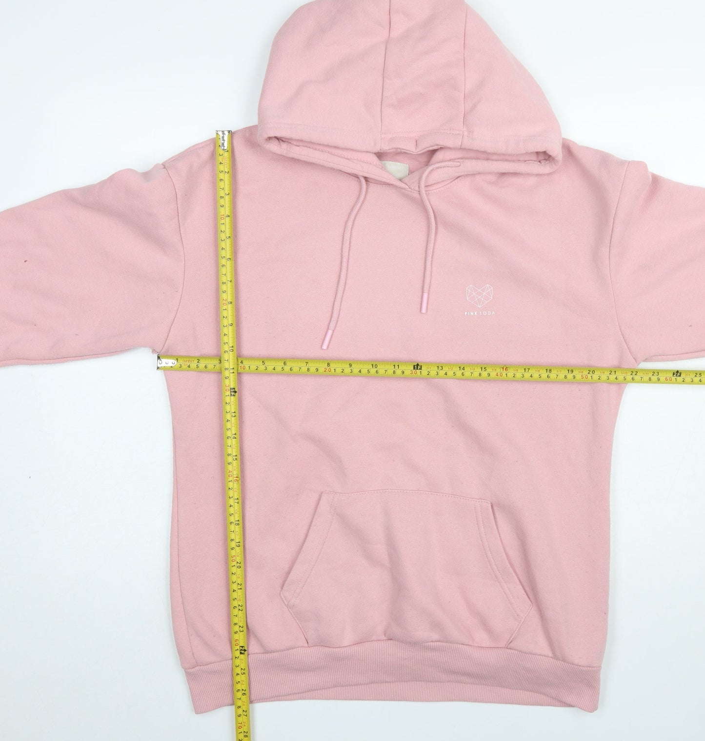 Womens UK Size 8 Pink Soda Sport Pink Pullover Hoodie