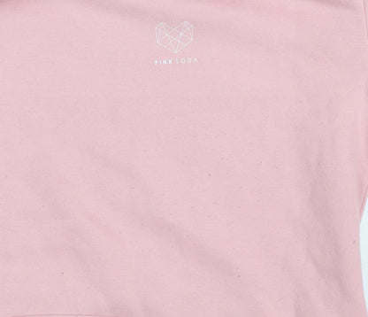 Womens UK Size 8 Pink Soda Sport Pink Pullover Hoodie